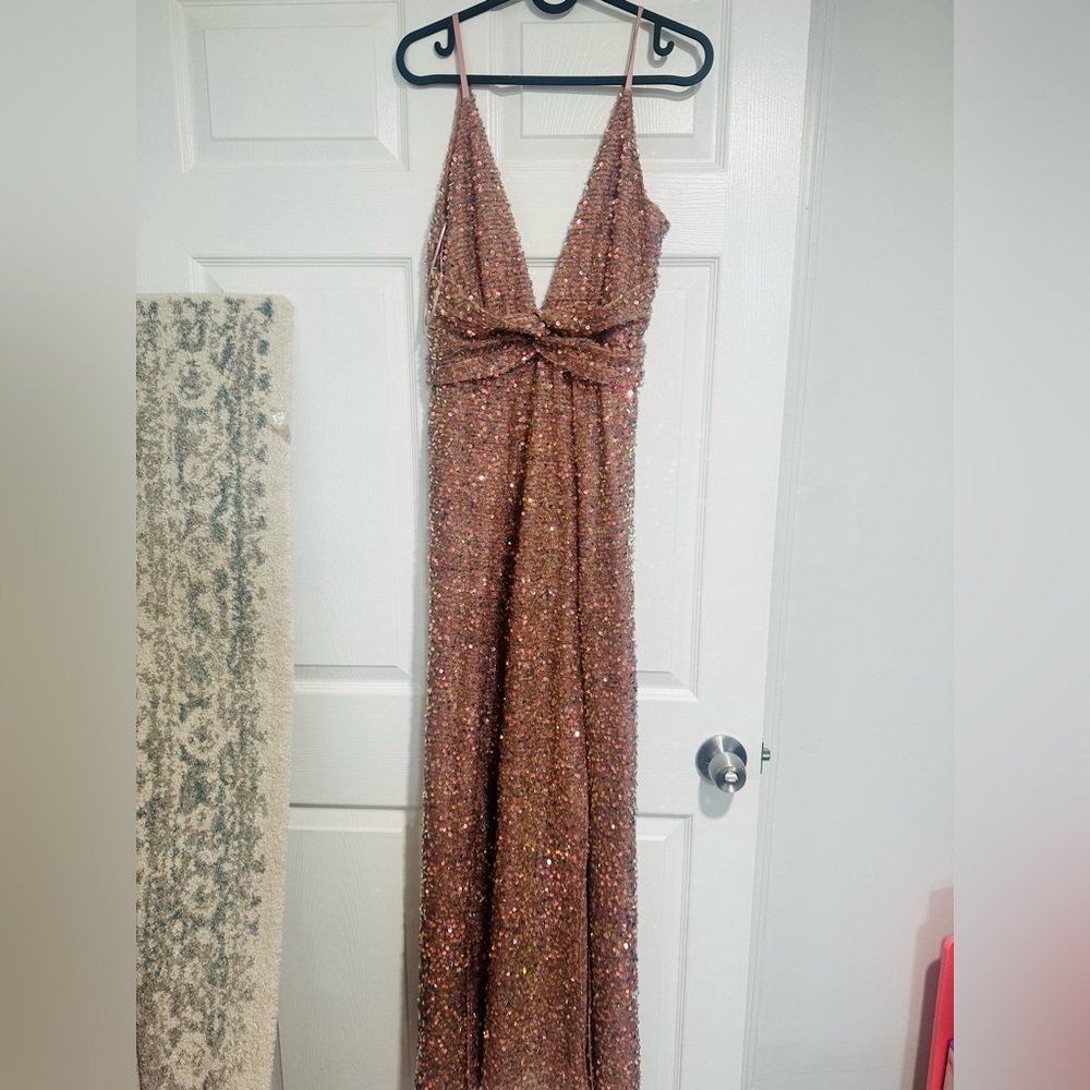 Sparkling Backless Sequin Dress